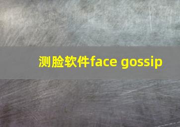 测脸软件face gossip